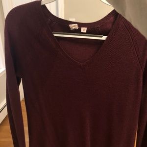 Gap Women's V Neck Garnet Sweater